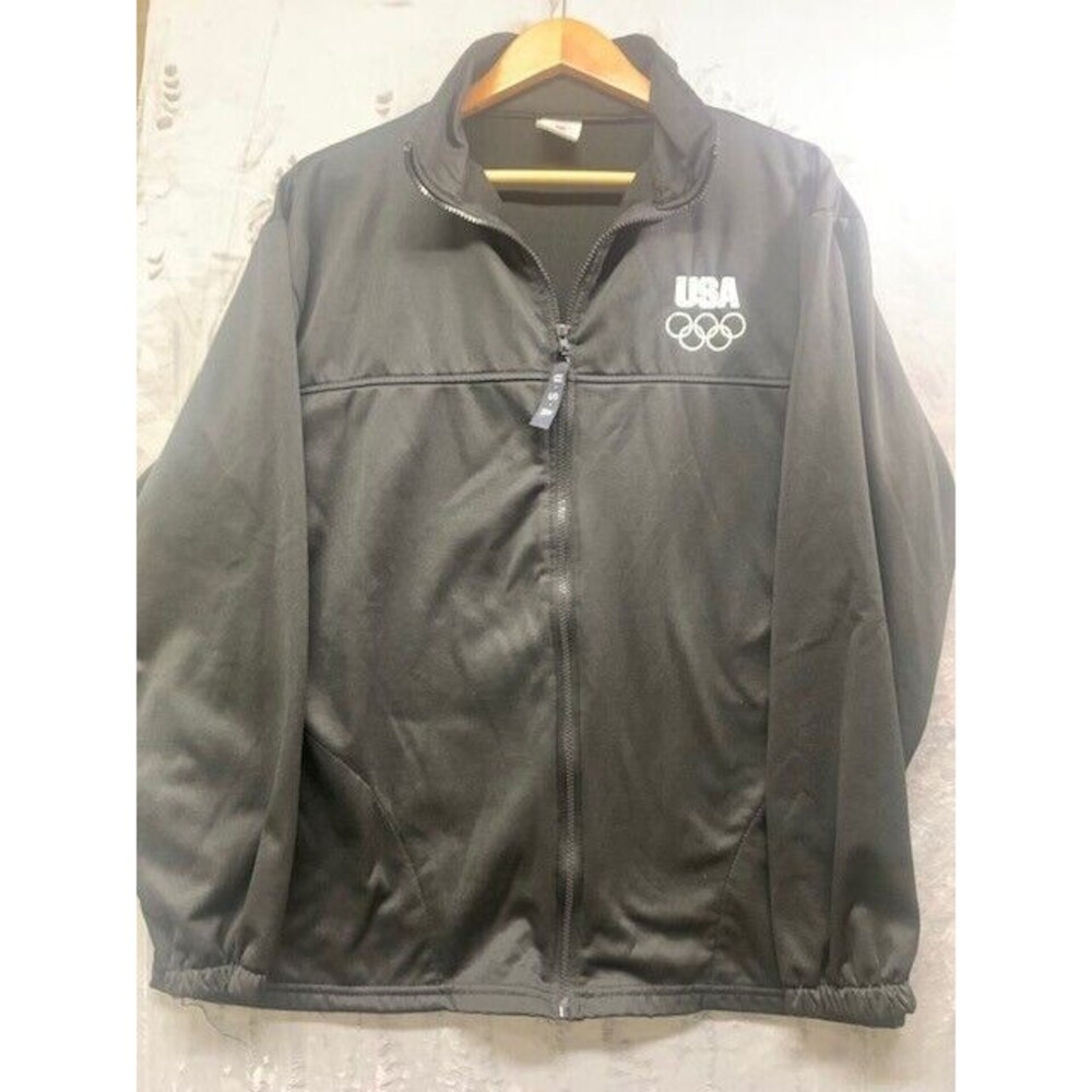 USA Olympic Committee Vintage  Black Jacket Women XL World
